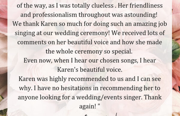 Karen Alice Wedding Music Gallery 1